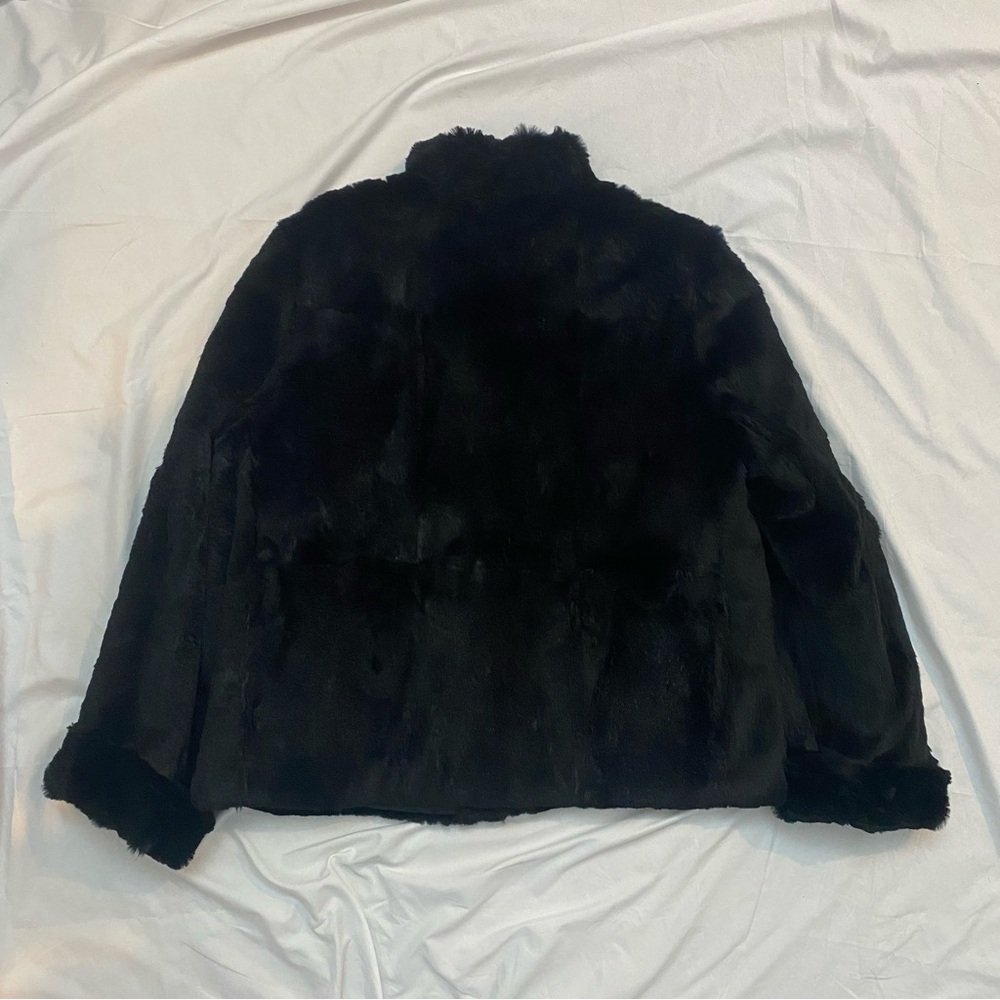 Vintage Black Rabbit Fur Jacket - Picture 2 of 6